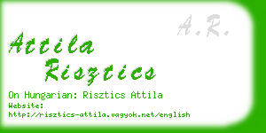 attila risztics business card